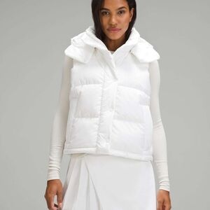 Lululemon Wunder Puff Cropped Vest White like new